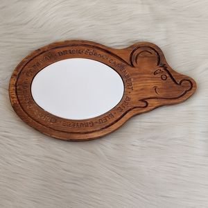 Vintage wooden mouse cheese board